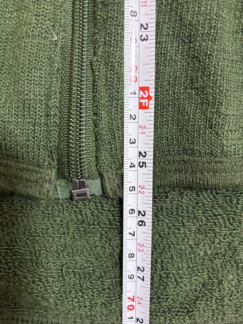 Woolpowerウールパワー ハーフジップニットセーター緑◆メンズS