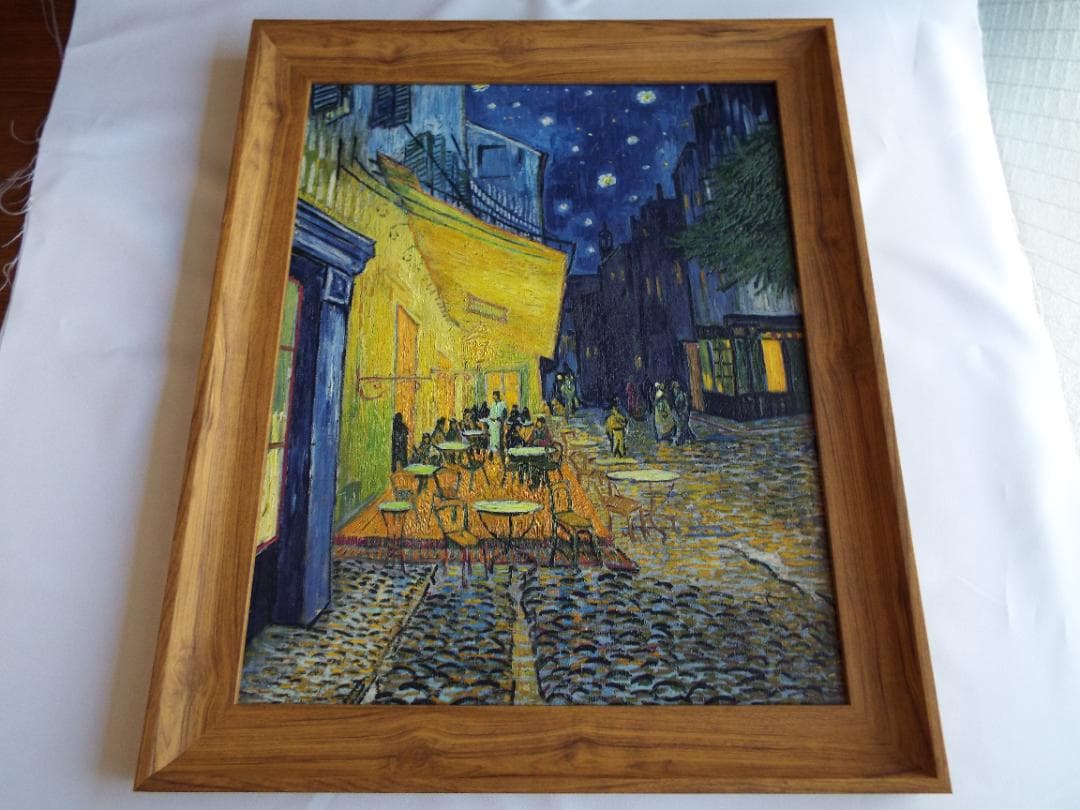 ゴッホ　夜のカフェテラス　ゴッホの立体複製画「アルゴグラフ」