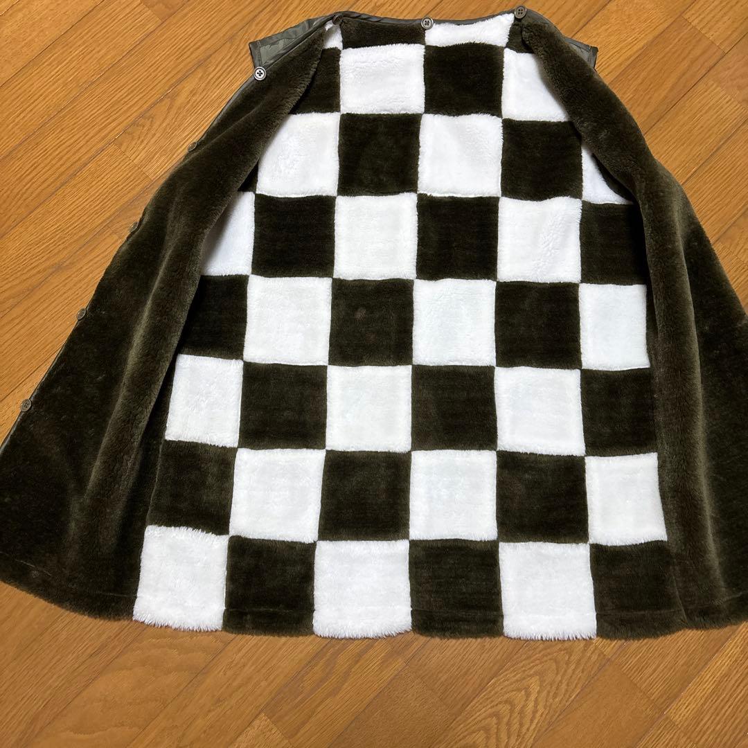 美品⁂フレッドペリー⁂モッズコート　ブロックチェックボアライナー　カーキ　S