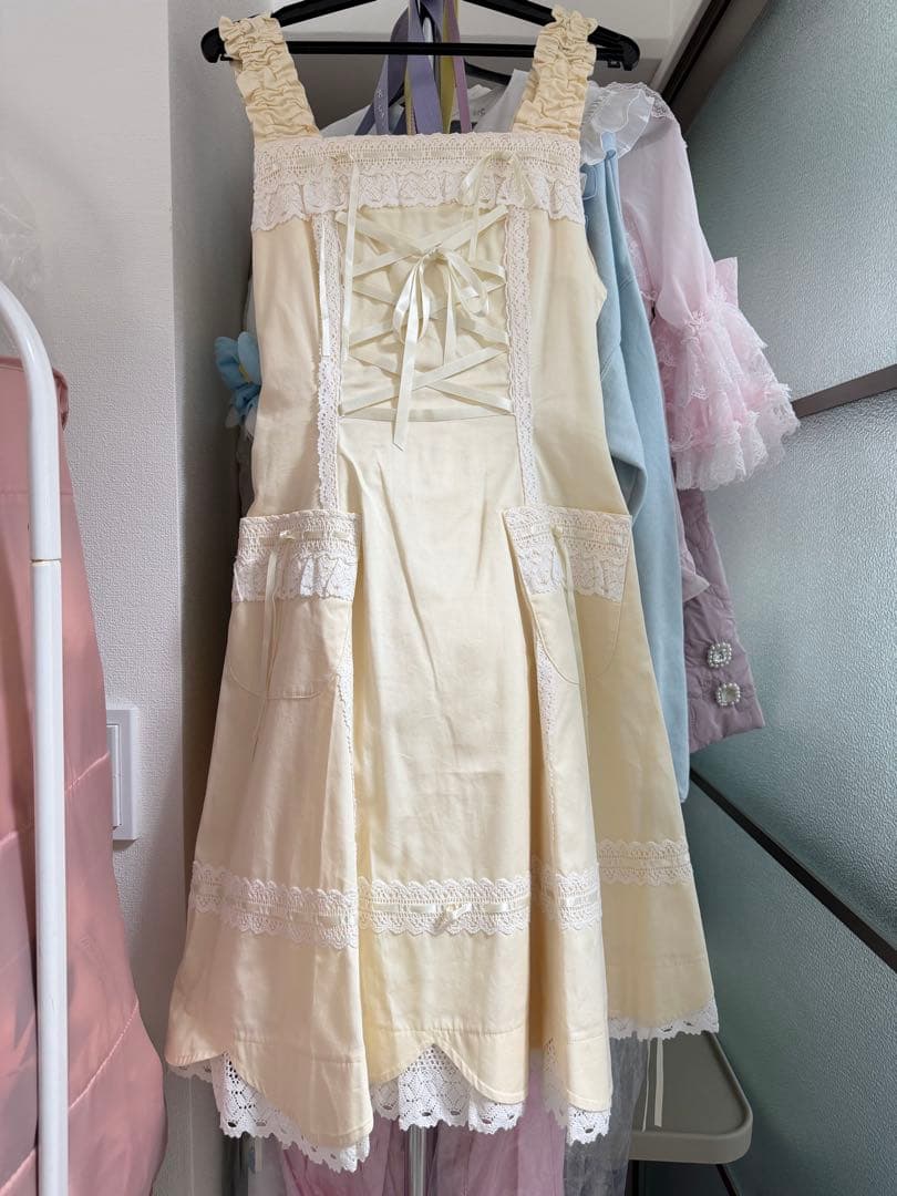 BABY 裾スカラップジャンパースカート