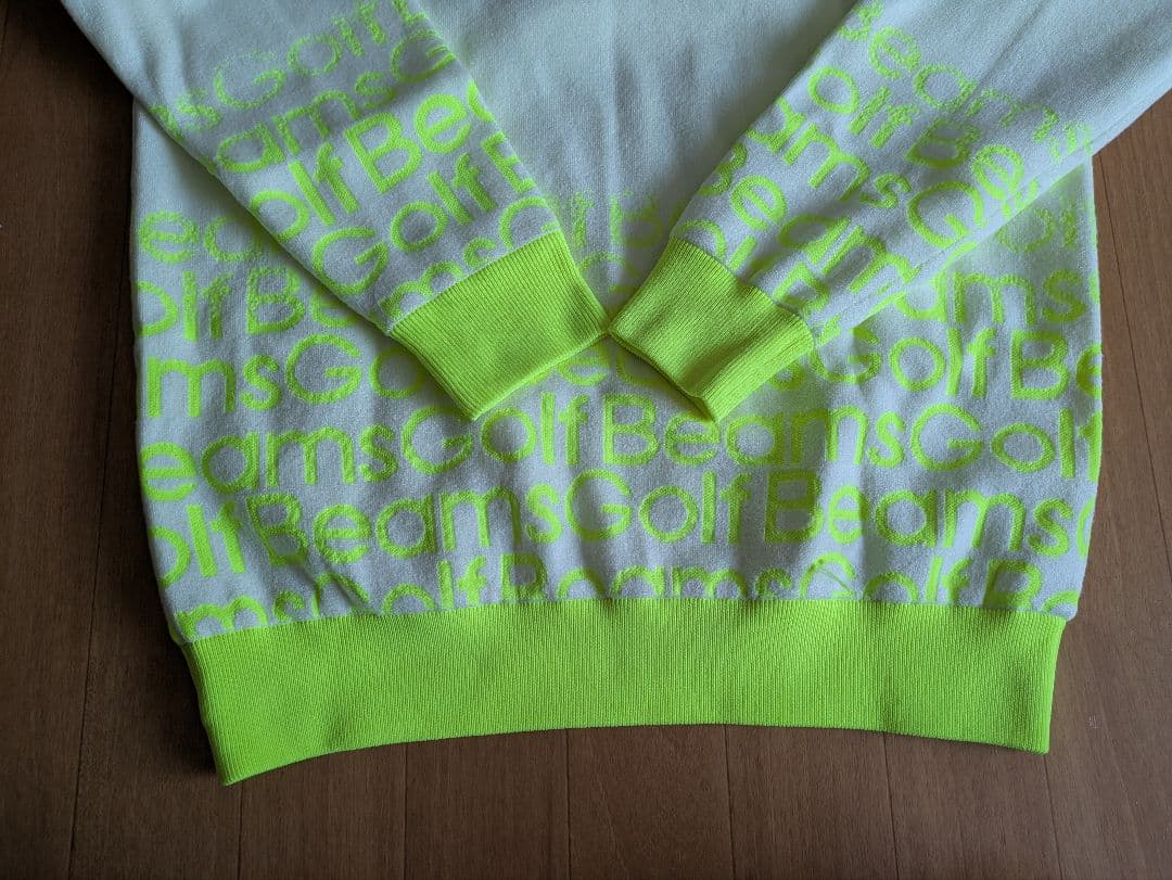BEAMS GOLF セーター Mサイズ ホワイト/イエロー