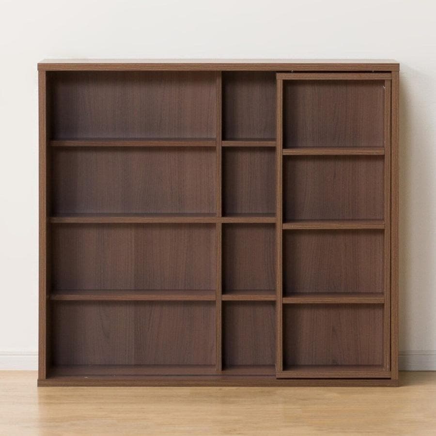 ニトリ 本棚 スライド式 テイルI 100MBR 幅100×奥行30×高90cm