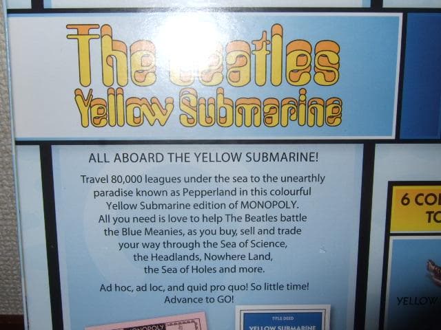 BEATLES,YELLOW SUBMARINE MONOPOLY,ビートルズ