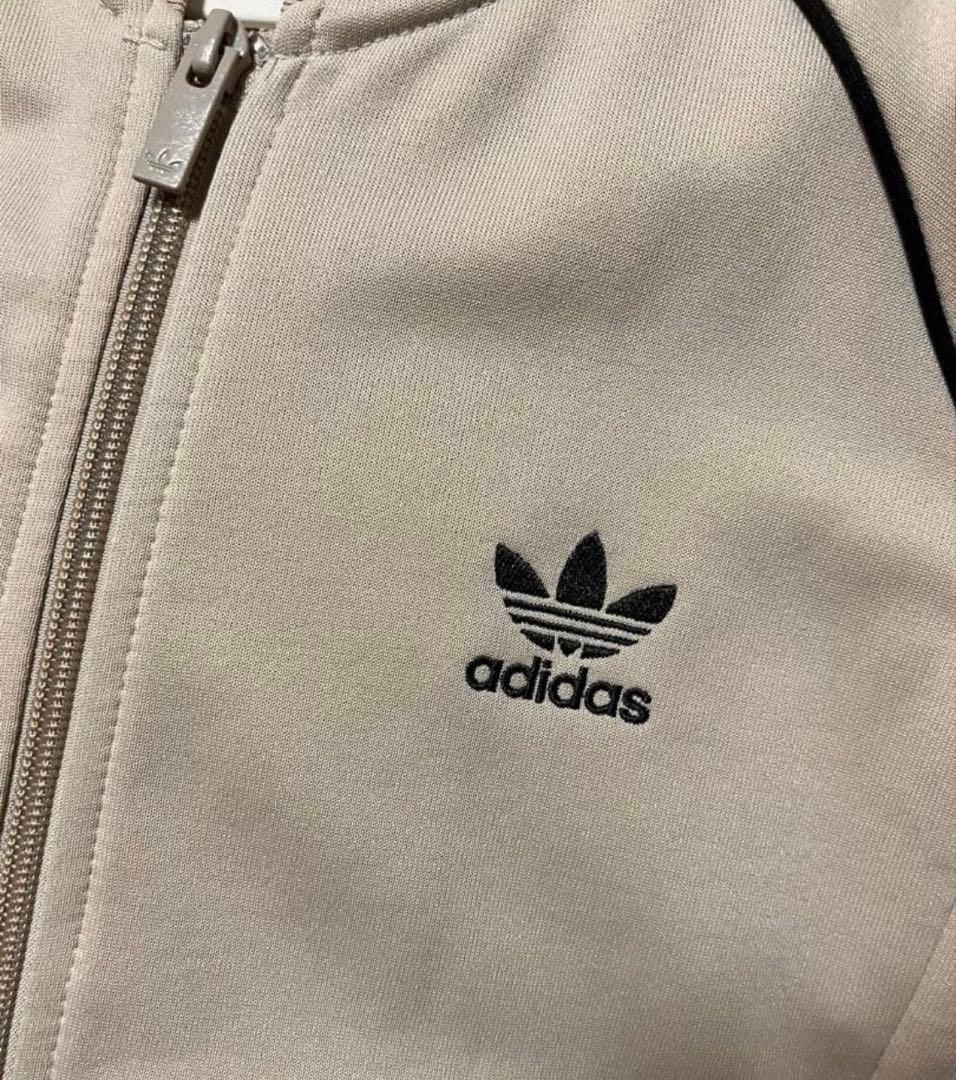 adidas 希少カラー アディダス トラックジャケット トレフォイル ベージュ