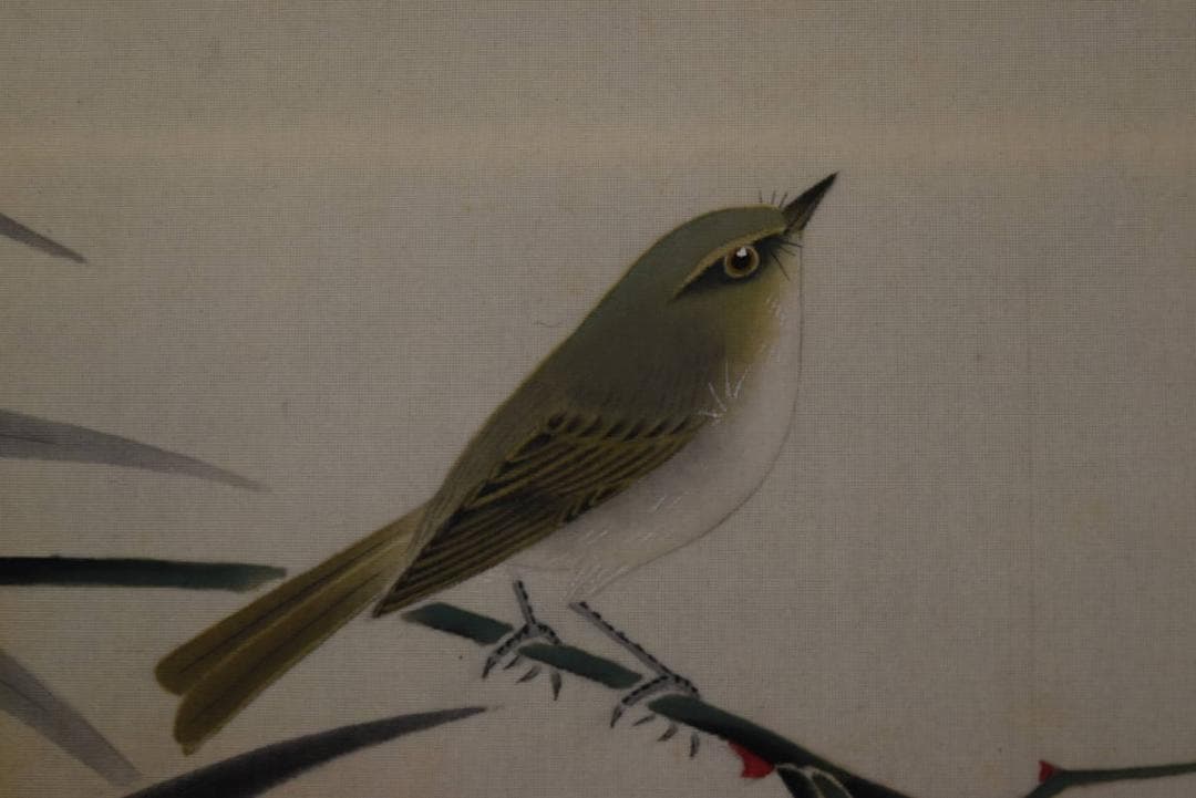 【真作】横山大玄/花鳥図/横物/掛軸/名家伝来/AA-252