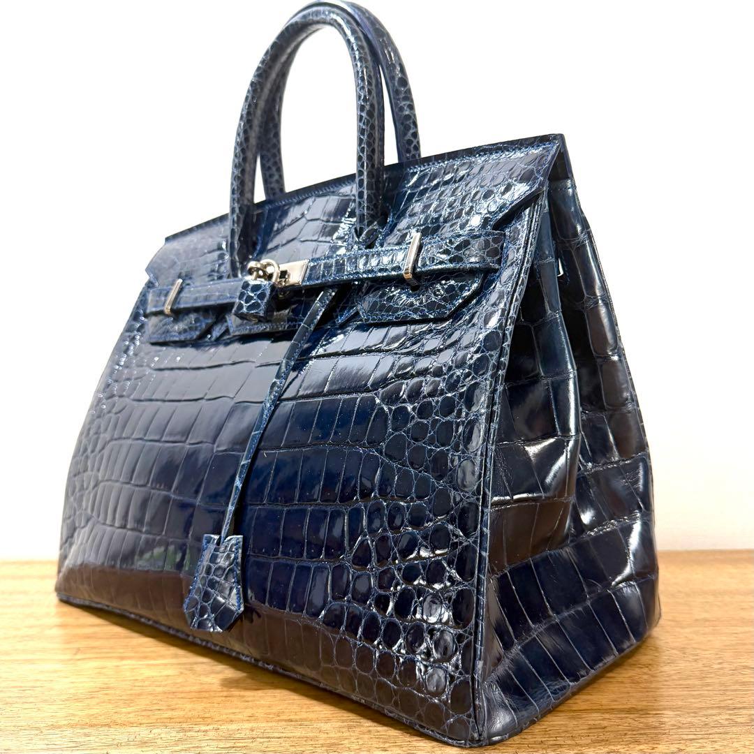 ママ様後専用 美品 JRA公認 定68万 最高峰 クロコダイル ハンドバッグ