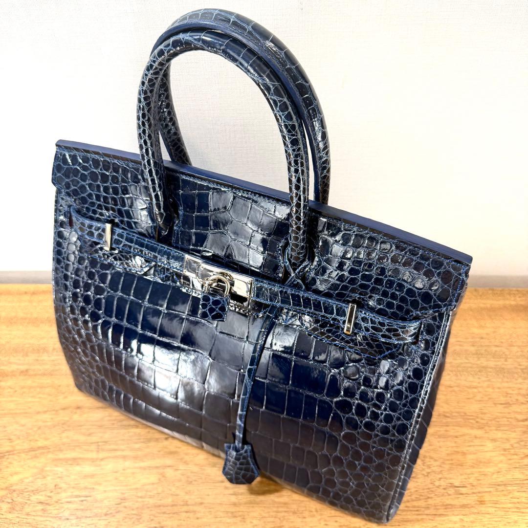 ママ様後専用 美品 JRA公認 定68万 最高峰 クロコダイル ハンドバッグ