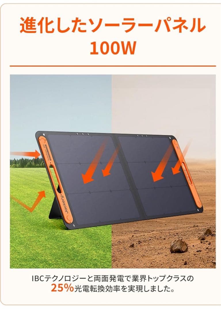 新品Jackery1000NEWポータブル電源&100Wソーラーパネル2点セット