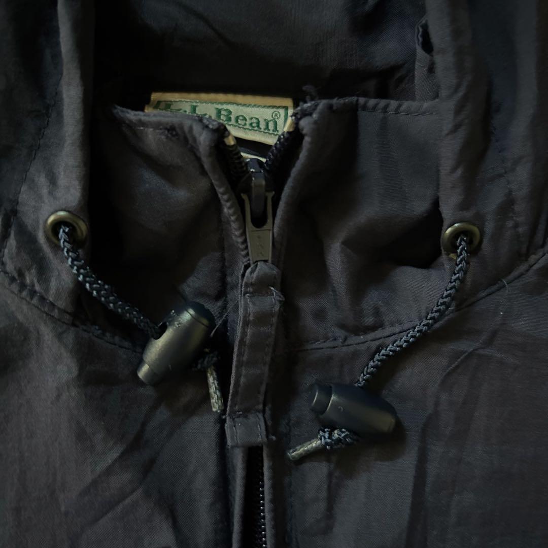 美品90s L.L.Beanエルエルビーンナイロンジャケットドローコード刺繍ロゴ