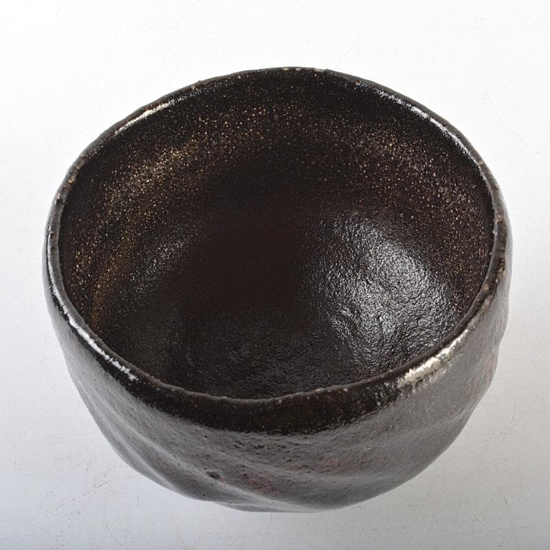 茶道具　楽吉左衛門　黒楽茶碗　在銘　V　R6277