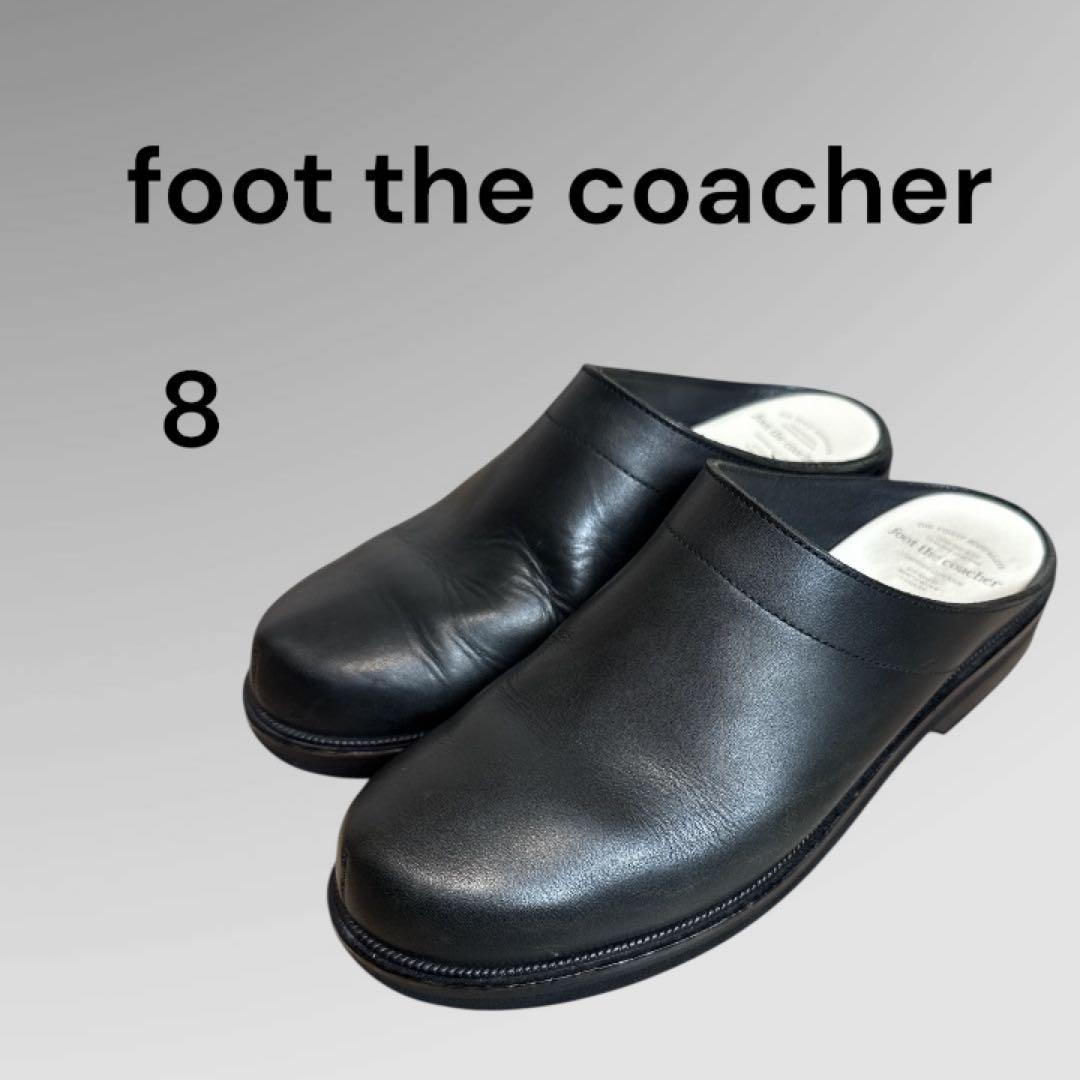 foot the coacher サイズ8 レザー サボ ブラック