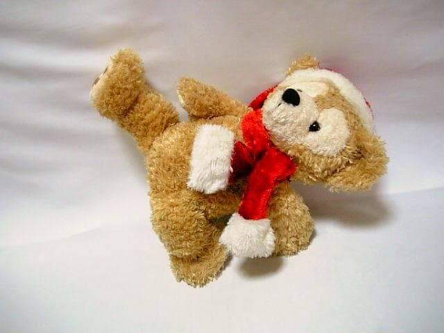 ◆希少◆白タグ　初期　ダッフィー　ぬいぐるみ◆座高約31㎝◆クリスマス　ビーズ入
