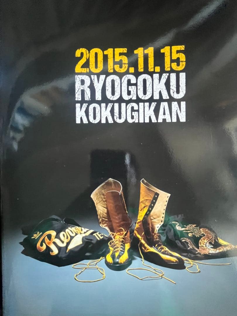 天龍源一郎 引退記念試合パンフレット、直筆サイン入りステッカー、試合会場グッズ