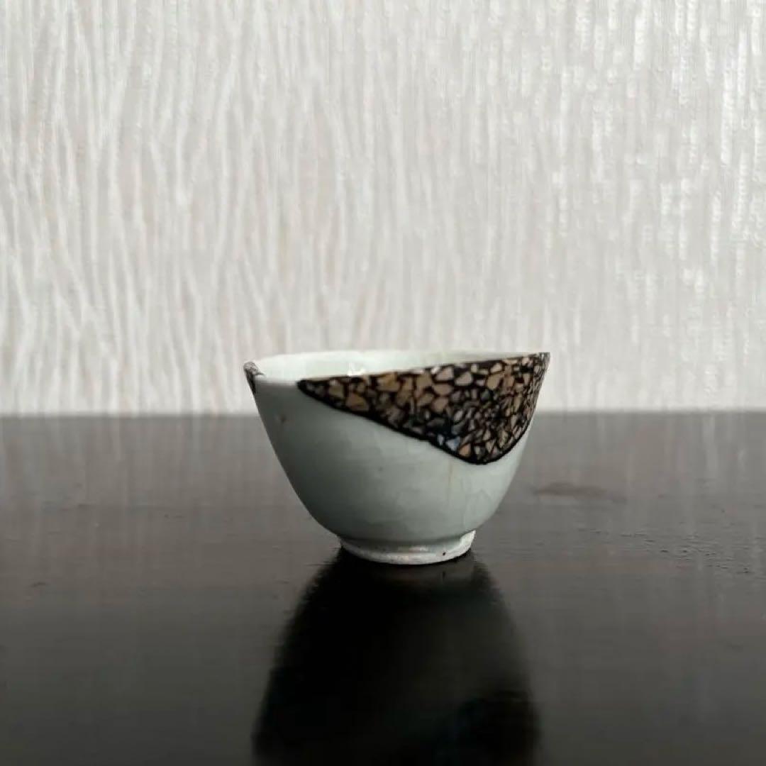 初期伊万里　白磁小盃　金継ぎ