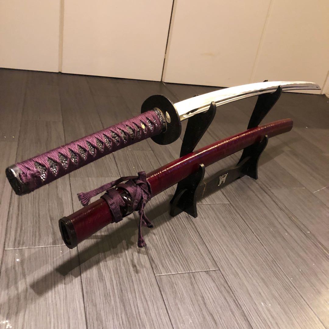 高級居合刀　高級模造刀　樋入り　茶拵え　亜合金刀身　名刀