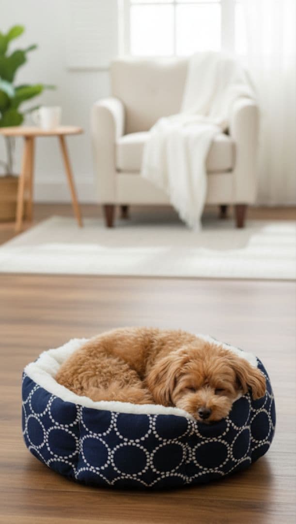 ❤Sサイズ❤dop タンバリン⚮̈ ペットベッド ■インディゴ✕ホワイト■