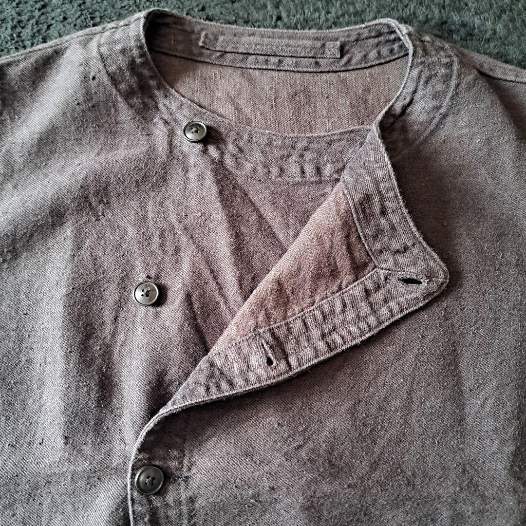 ま*。様 FRENCH ARMY VEST -HEMP DENIM