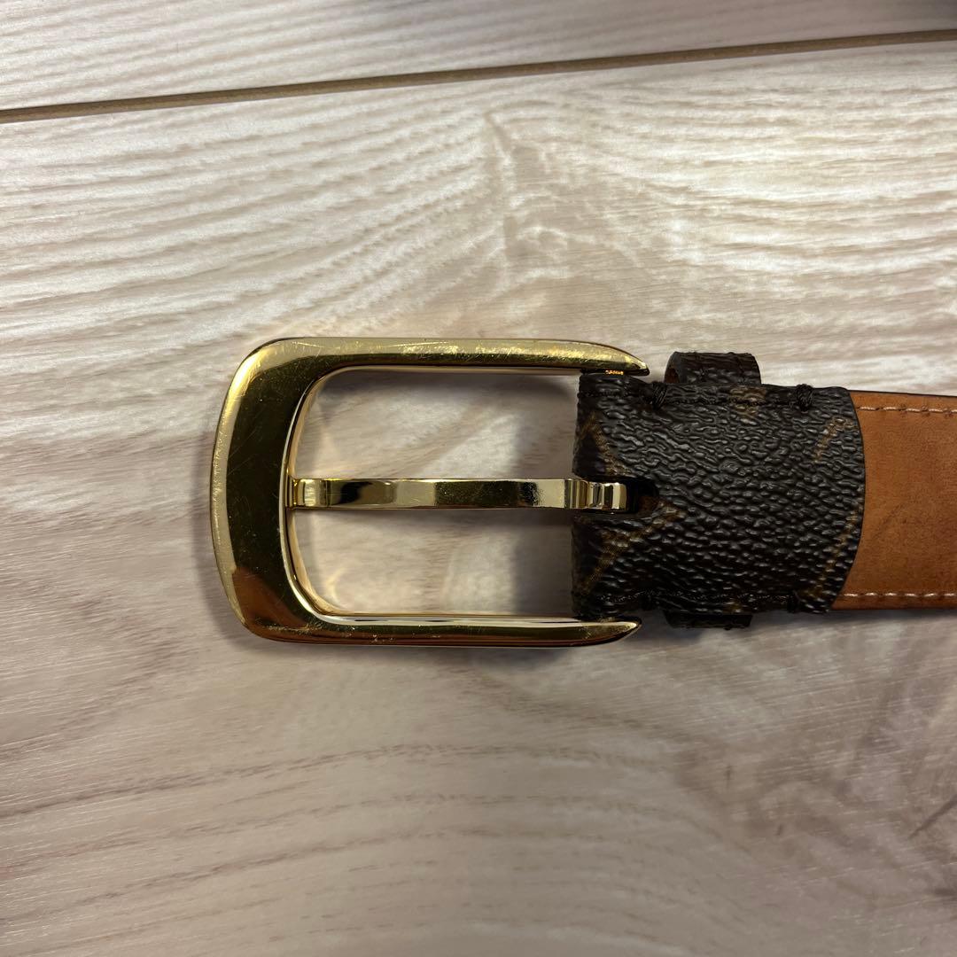 LOUIS VUITTON レザーベルト ブラウン/ブラック