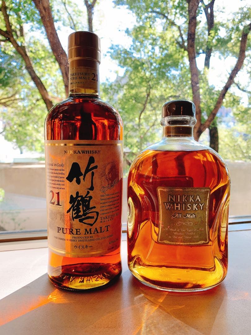 値下げ！NIKKA WHISKY 竹鶴 21年 ピュアモルト & オールモルト