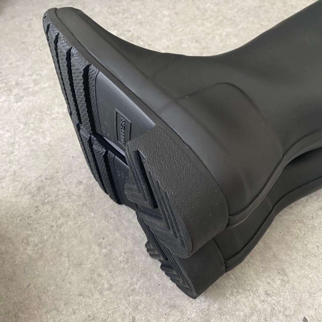 【未使用級✨】 HUNTER レインブーツ レディース ブラック 23cm