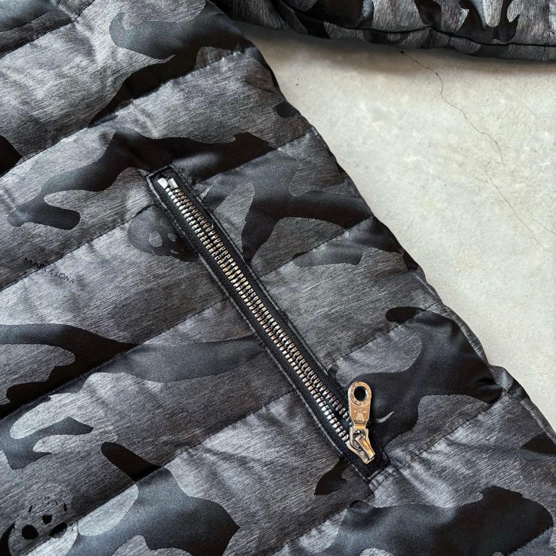 【美品】MARK&LONA ダウンジャケット スカル 迷彩総柄 ゴルフウェア L