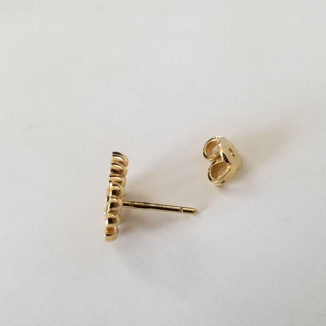 【片耳】18金 GUCCI ダブルG イエローゴールドスタッドピアス