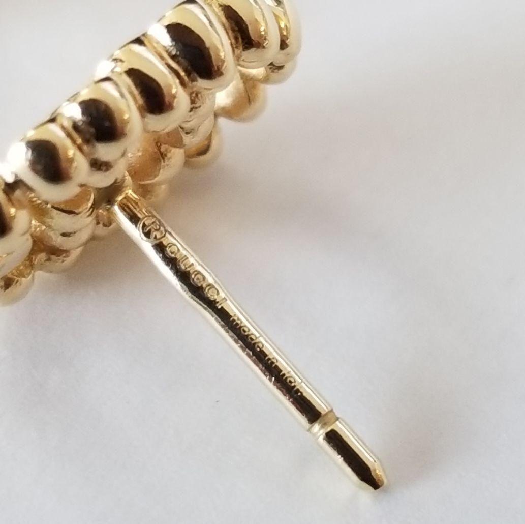 【片耳】18金 GUCCI ダブルG イエローゴールドスタッドピアス