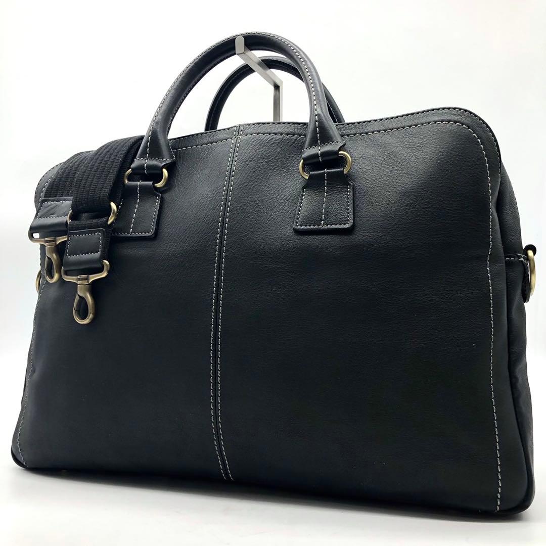 ✨美品✨土屋鞄 ビジネスバッグ 2way プロータ 3室 A4可能 防水レザー