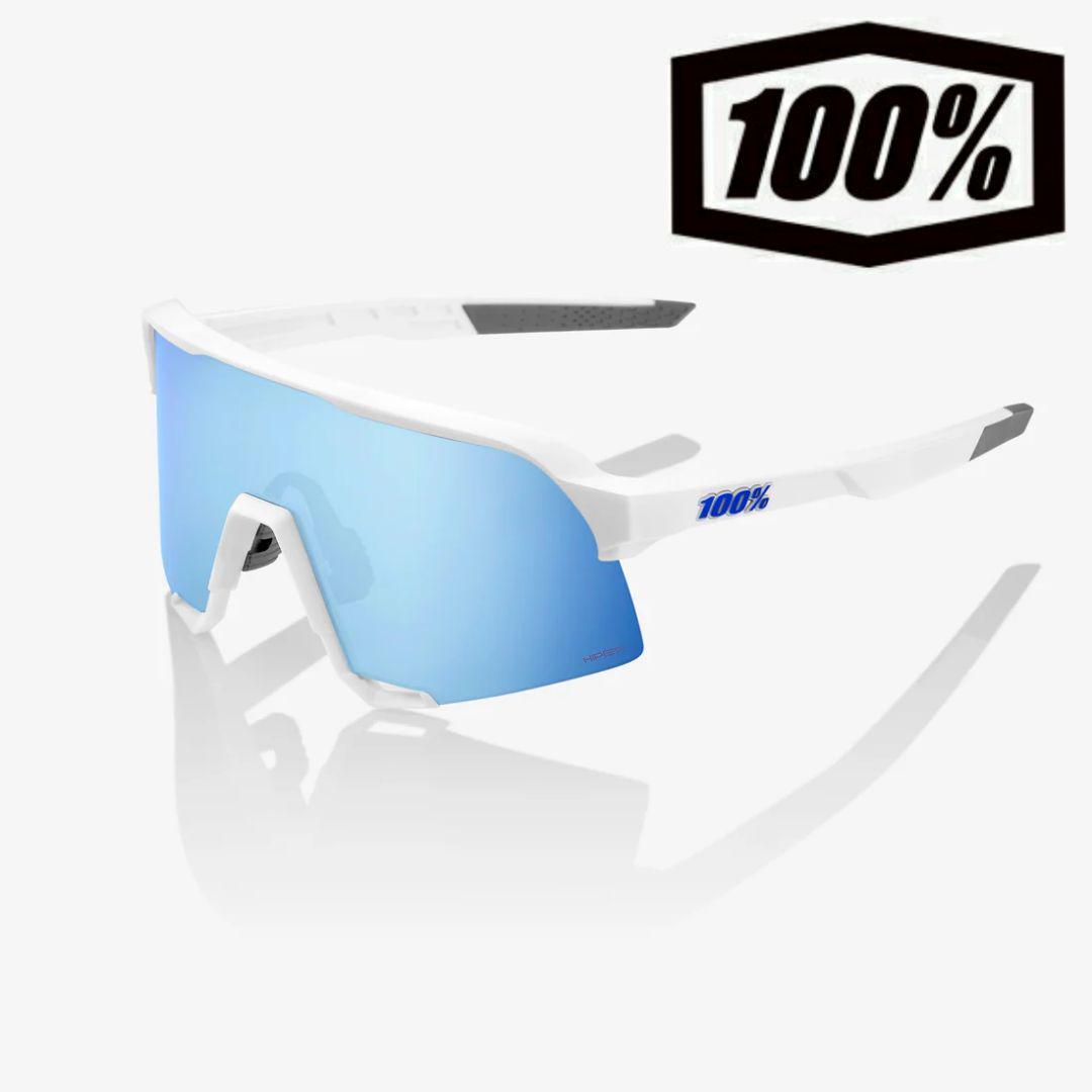 100% S3 ホワイト ブルー ワンハンドレッド サングラス