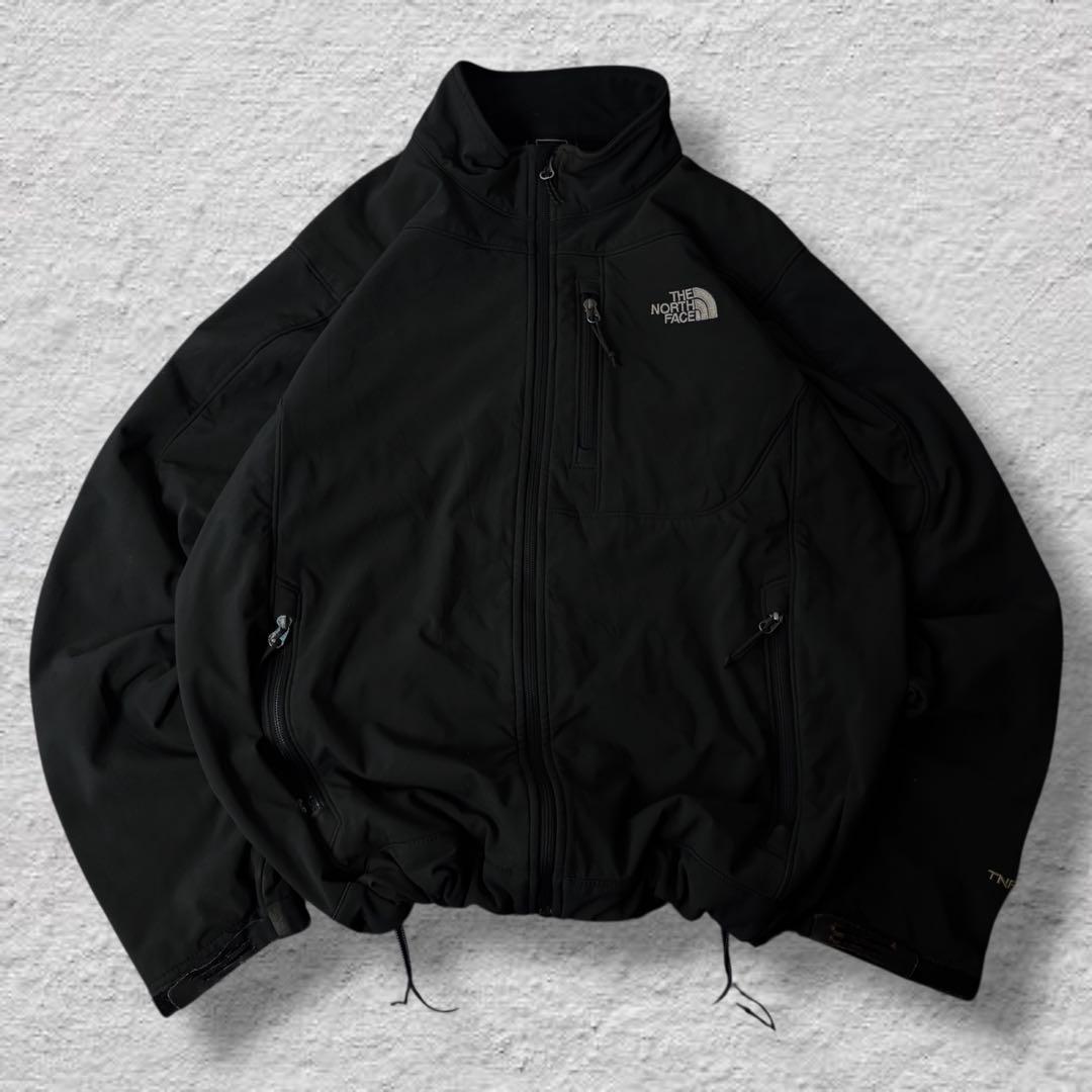ノースフェイスソフトシェルジャケット90sブラックvintage古着USA規格