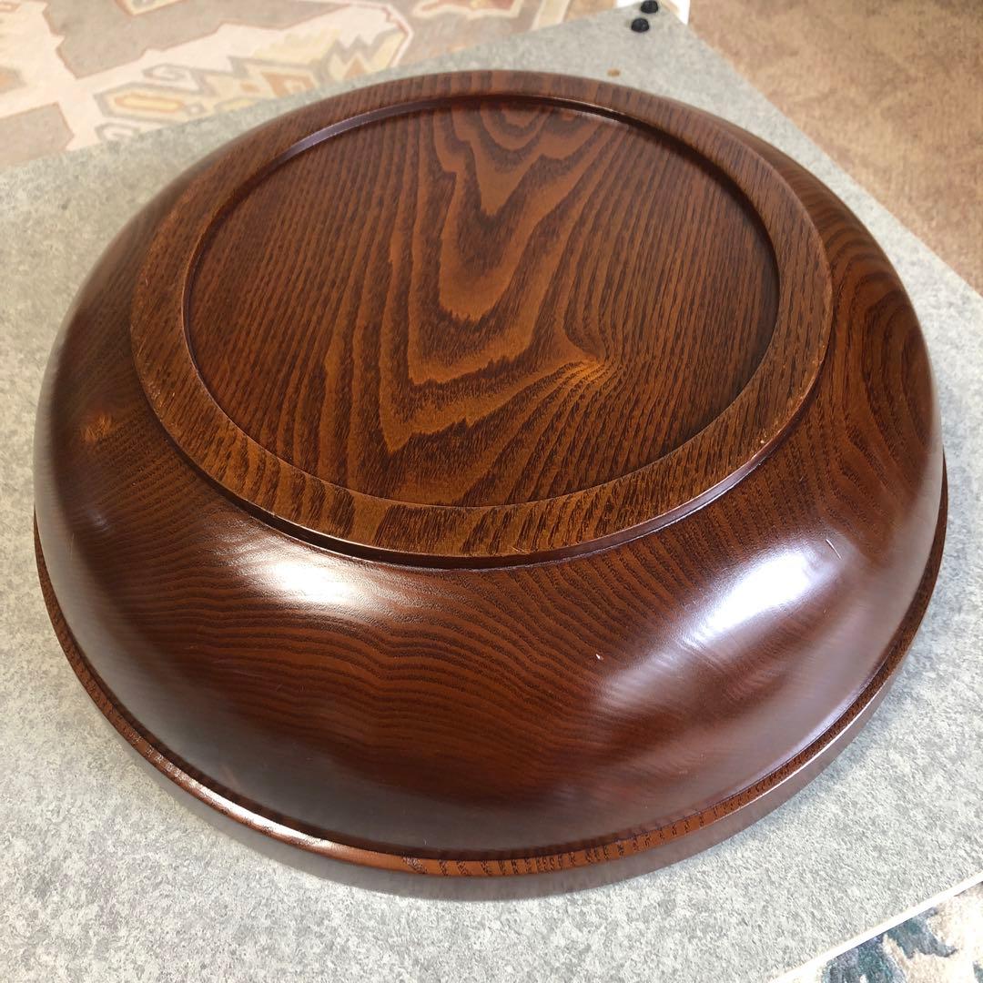 こね鉢　栗　くり抜き　天然木　そば打ち　口径約47㎝　大型　未使用品