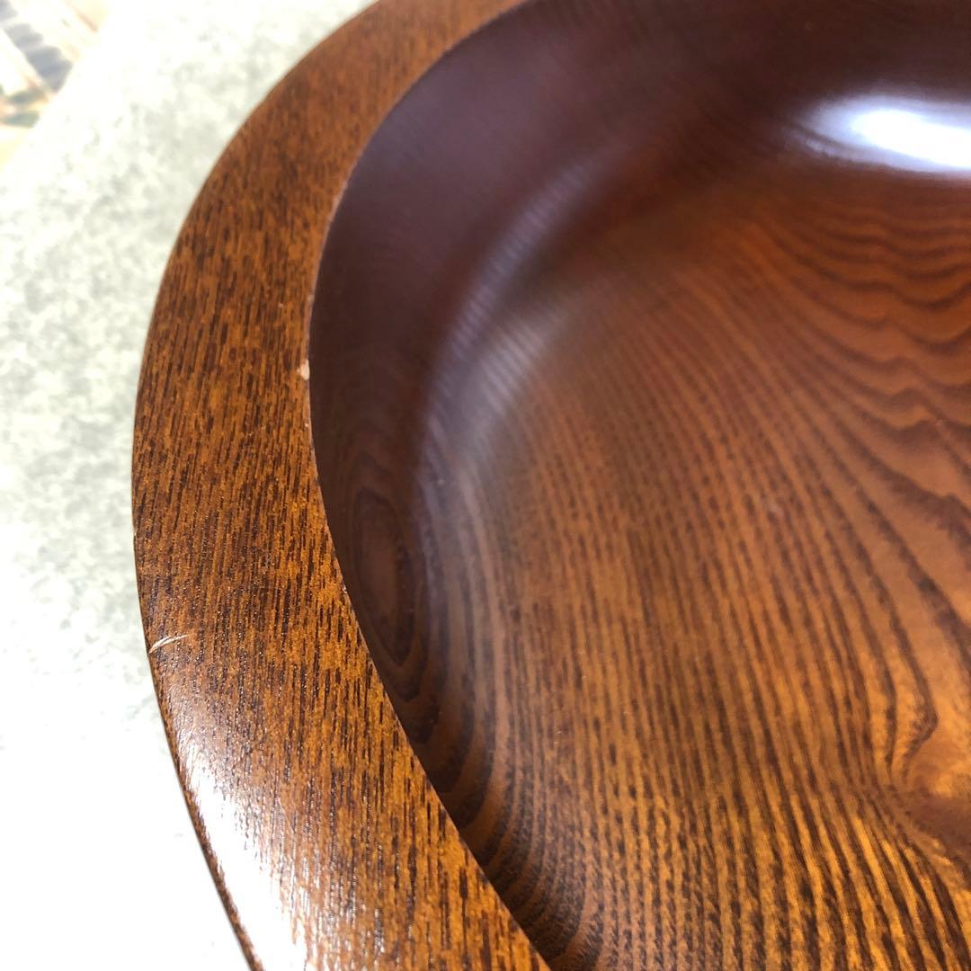 こね鉢　栗　くり抜き　天然木　そば打ち　口径約47㎝　大型　未使用品
