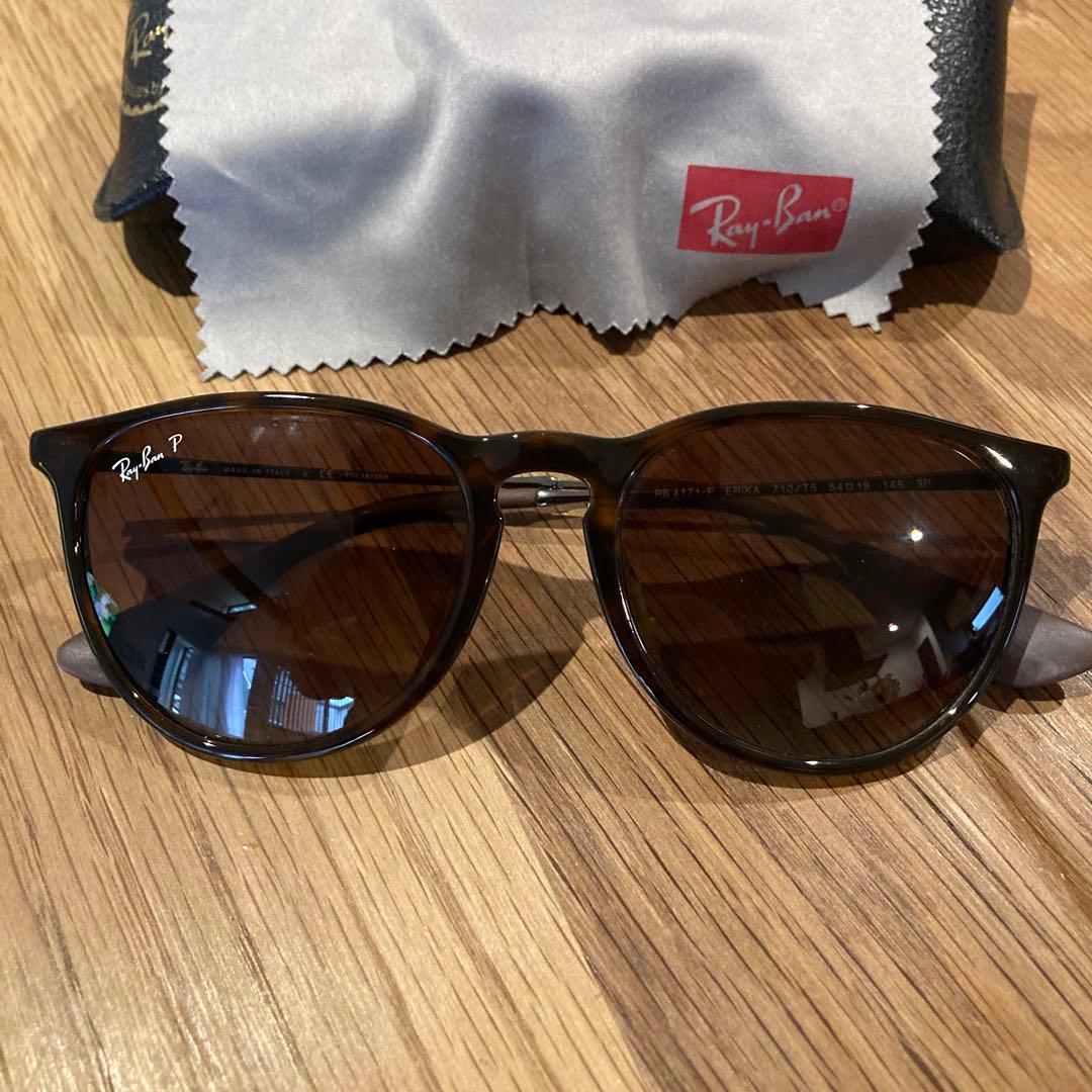 レイバンERIKAクラシック偏光レンズ鼈甲×メタル