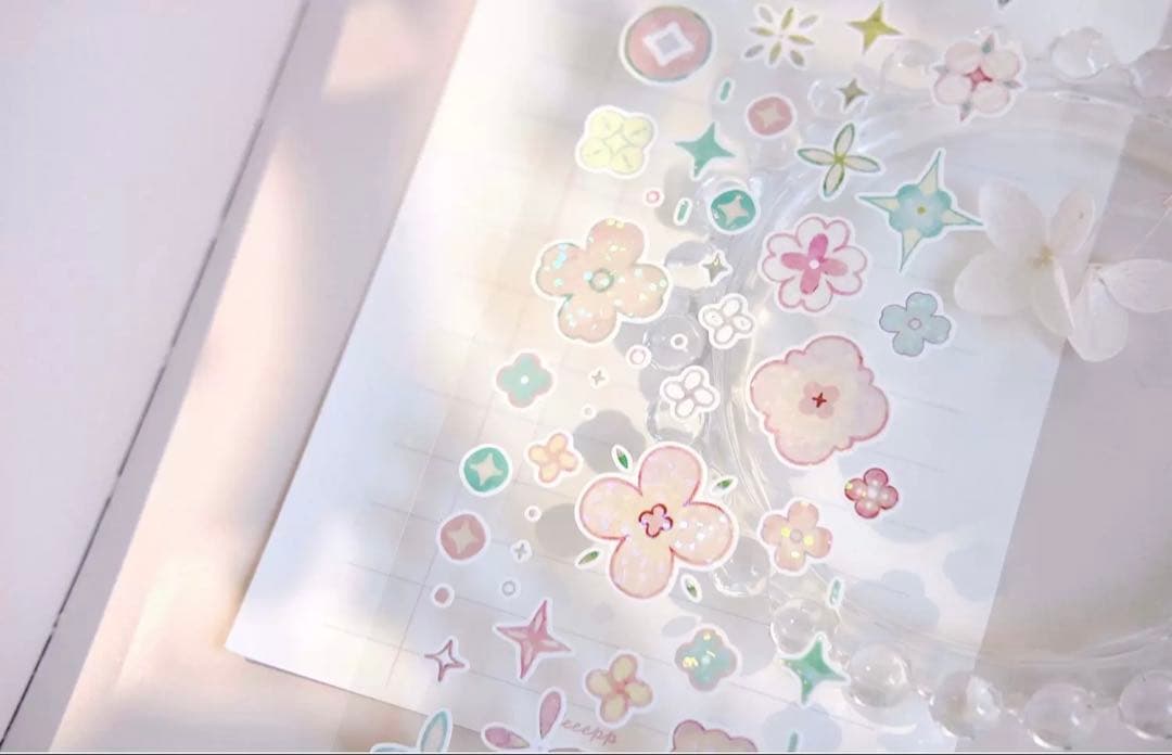 雀斑茶《花帘》海外マスキングテープ　マステ 【2232】