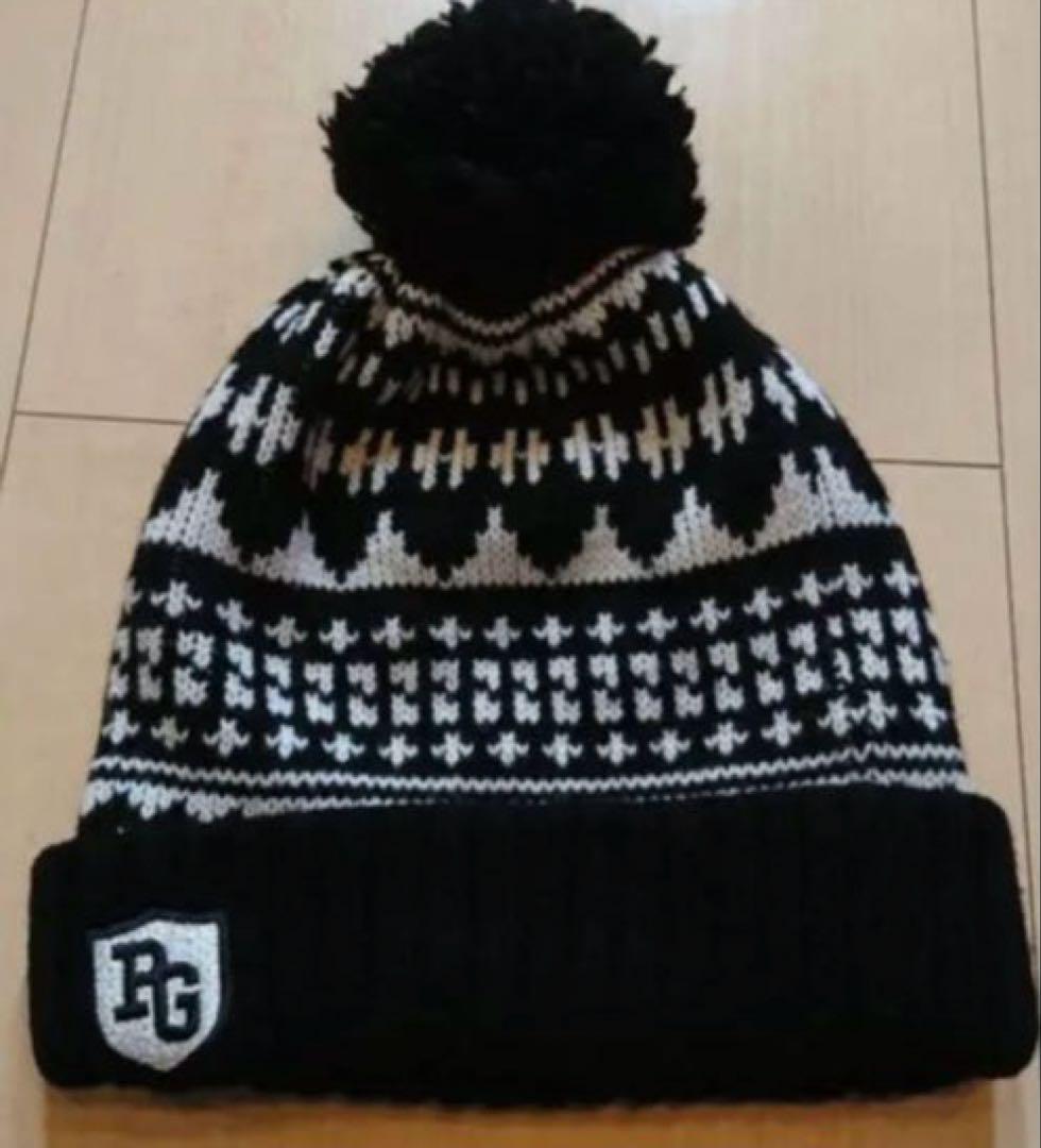 PEARLY GATES フード付きネックウォーマー、ニットキャップ