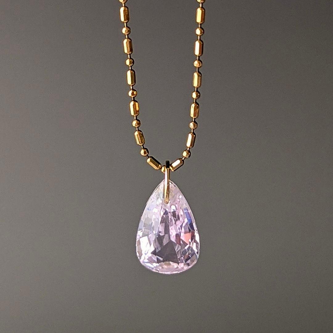 ♢Nページ♢K18 クンツァイト 3.8ct ネックレスチャーム