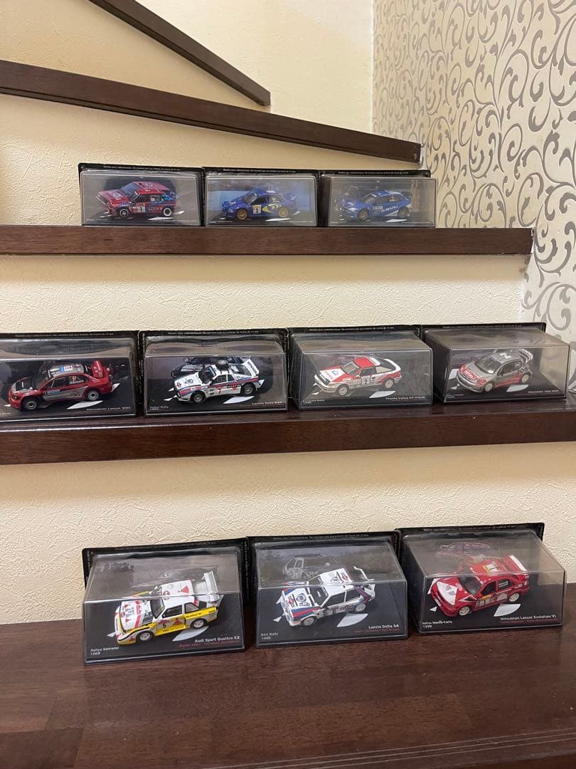 ラリーカーコレクション 10台セット ディスプレイケース付き