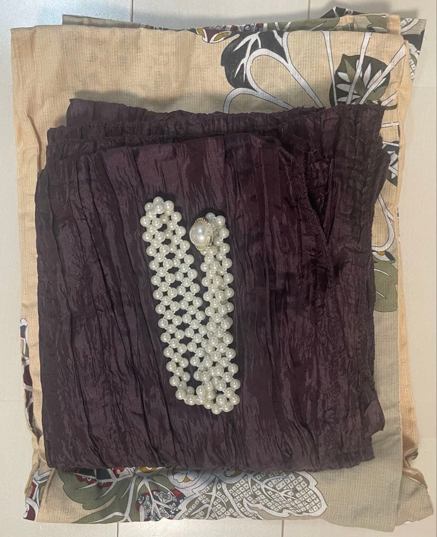 utatane 浴衣・帯セット 変わり織り浴衣ピンクベージュとグレーの染め分け菊