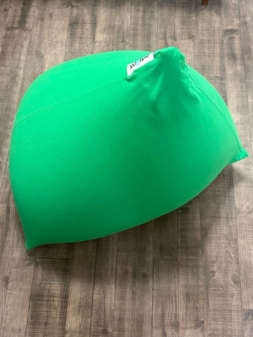 yoitobo ビーズクッション 緑　新品カバー付