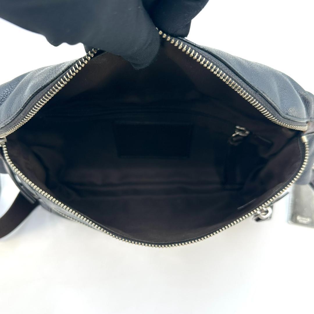 COACH コーチ トンプソン ボディバッグ スリングバッグ シボ革 ロゴ型押し