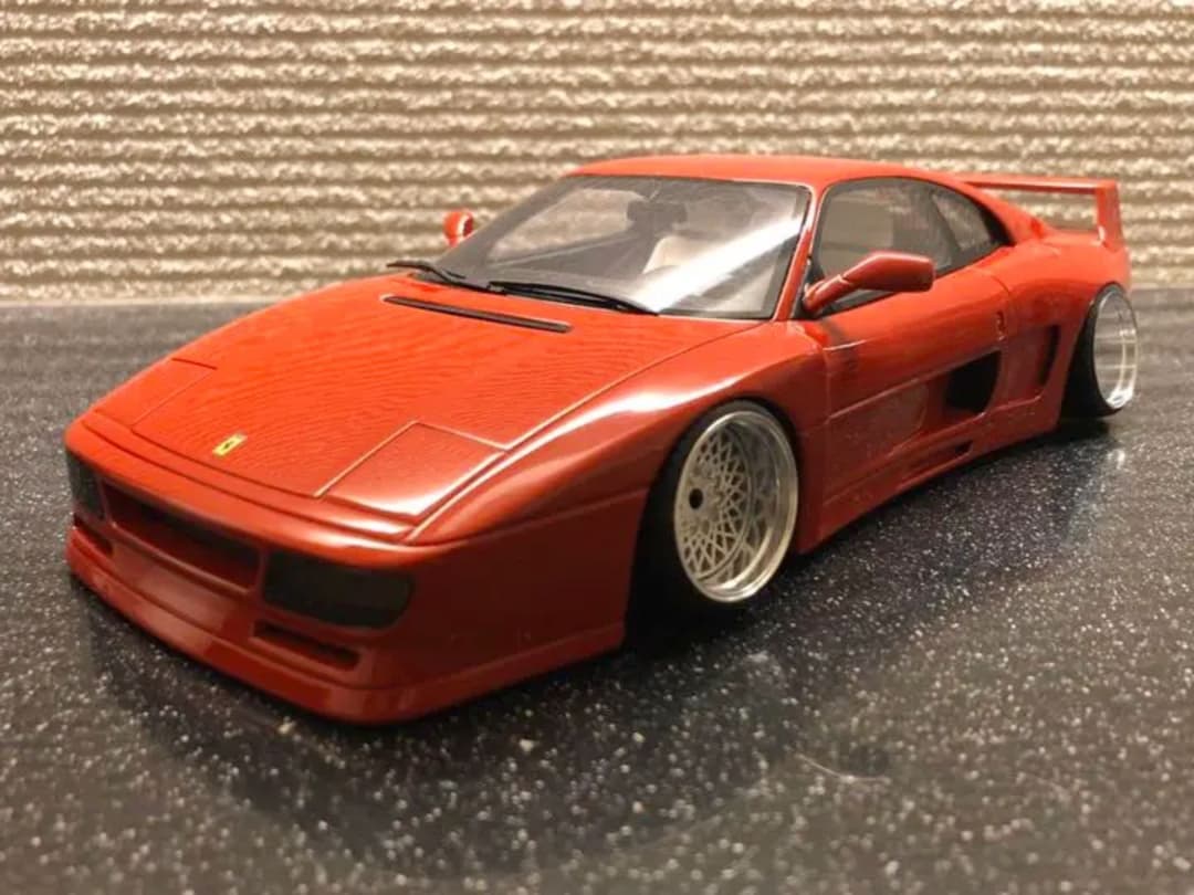 1/18 ケーニッヒ　フェラーリF48 アルミ削り出し深リムホイールカスタム