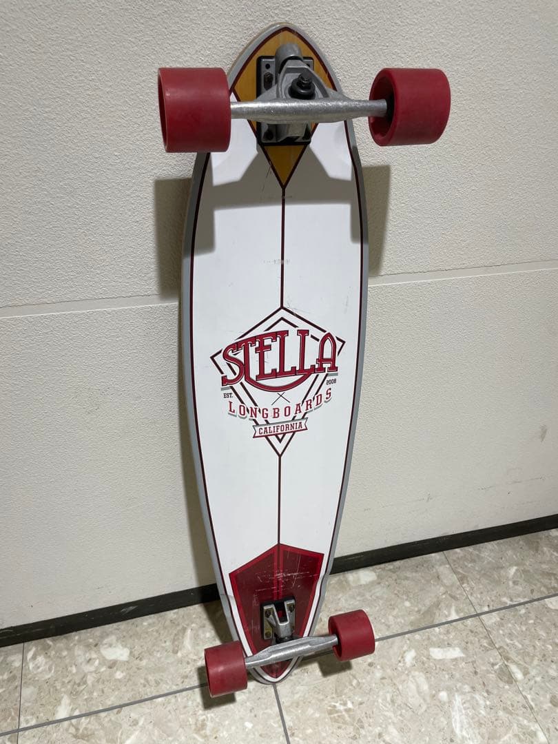 【STELLA 】ステラ　ピンテールロングボード ホワイト/レッド　ハワイ