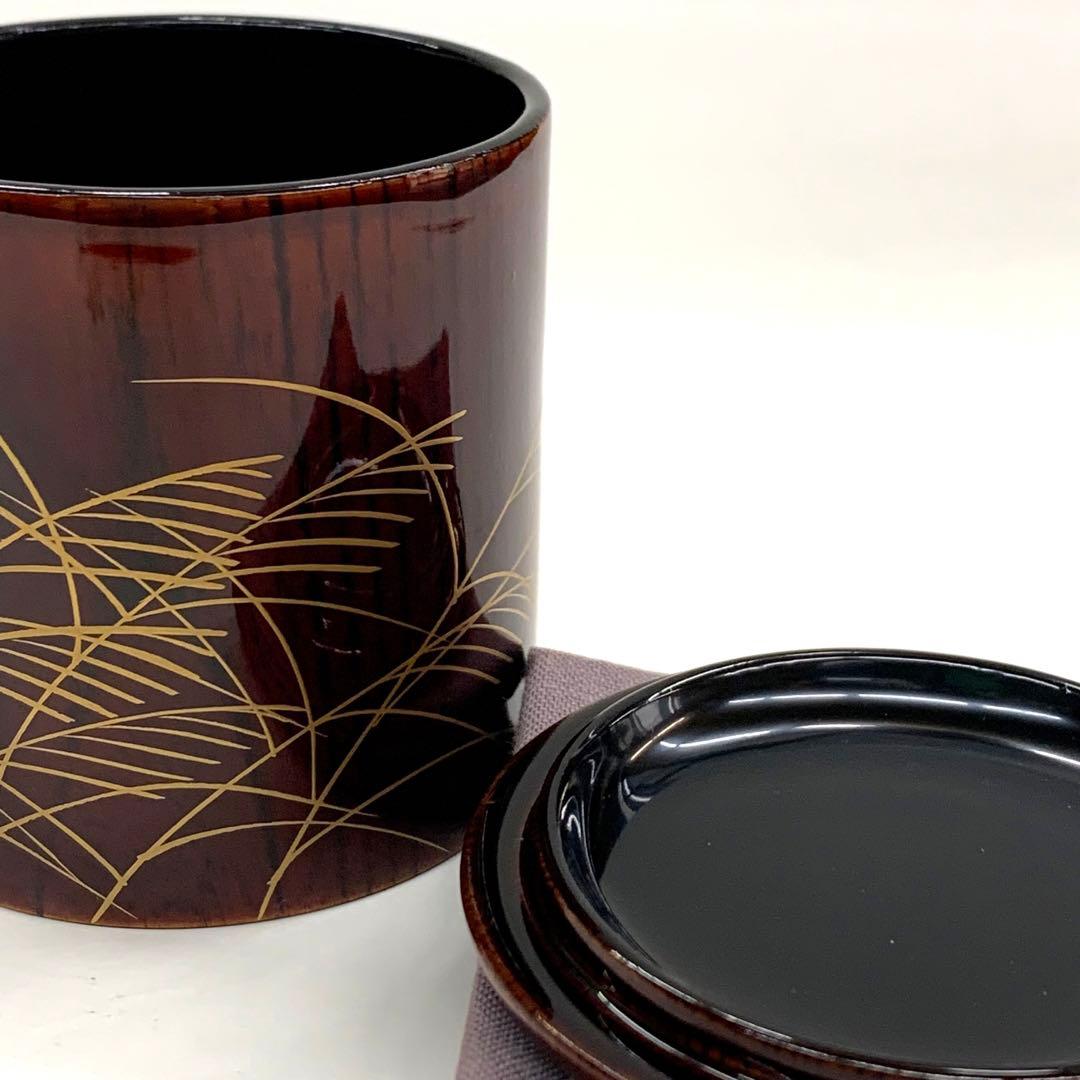 【金輪寺　棗　欅目摺り漆　鈴虫蒔絵】多田忠雲　共箱