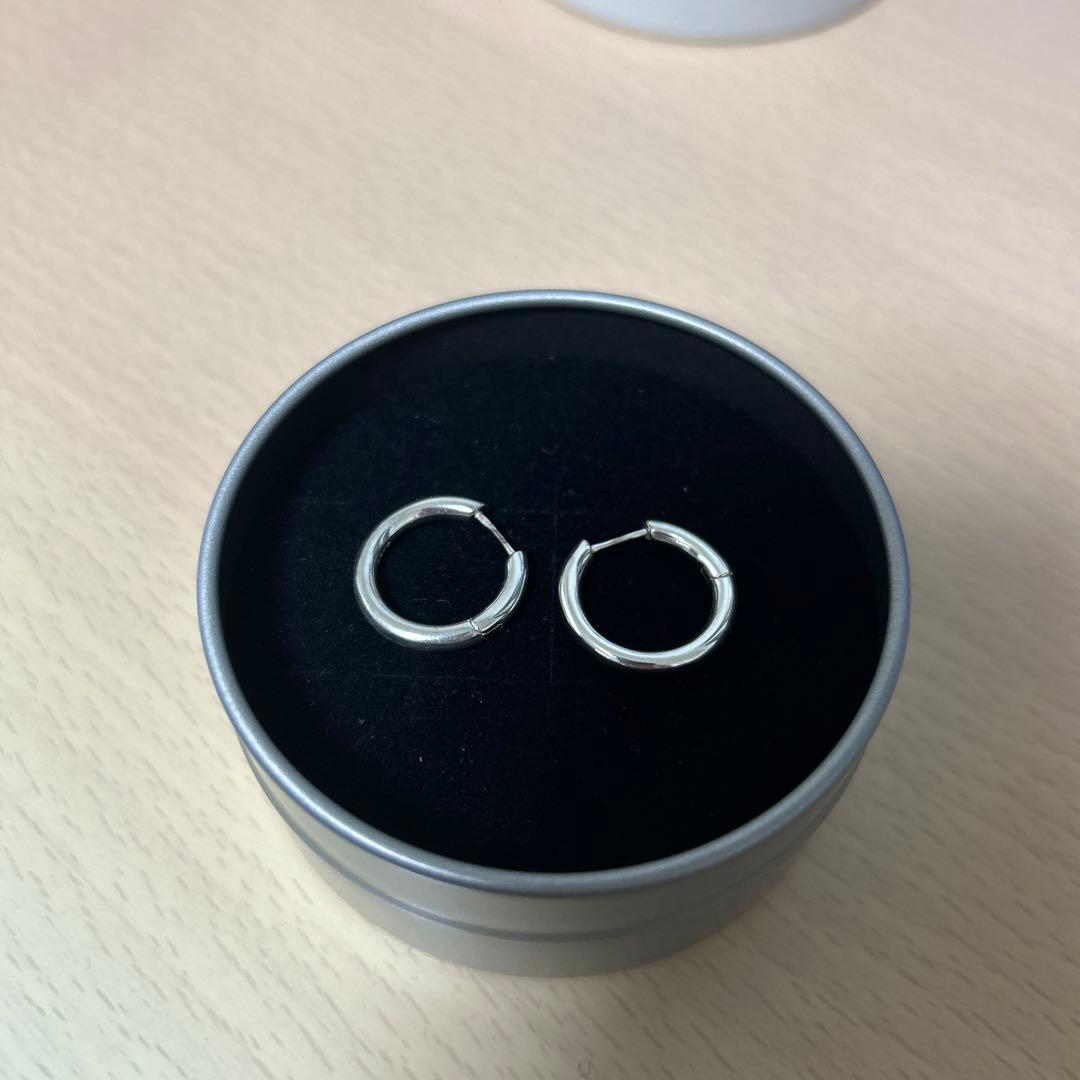 フープピアス シルバー925 18mm KARAYOO 両耳ピアス