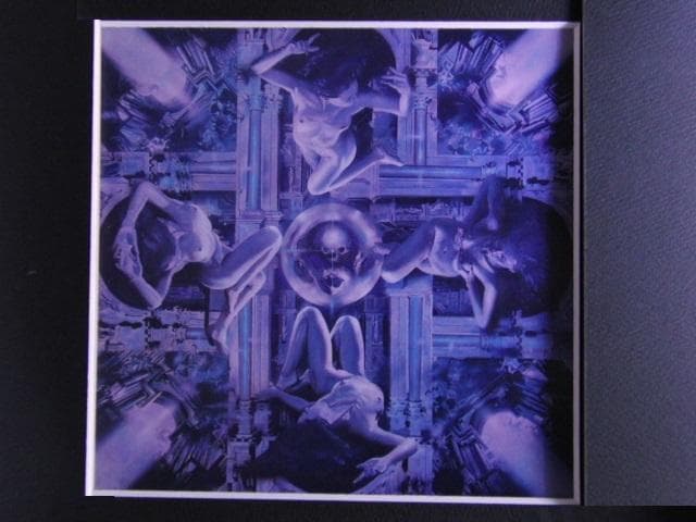 飯田四郎、【天上の詩（I)】、希少な額装用画集より、状態良好、新品額装付