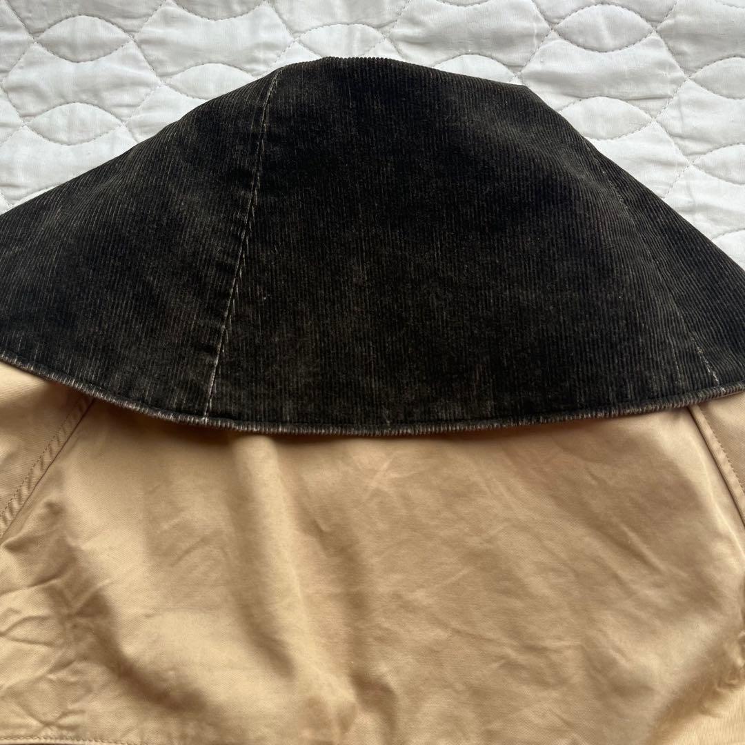 kapital 襟 コーデュロイ ジップアップ ロングコート ベージュ