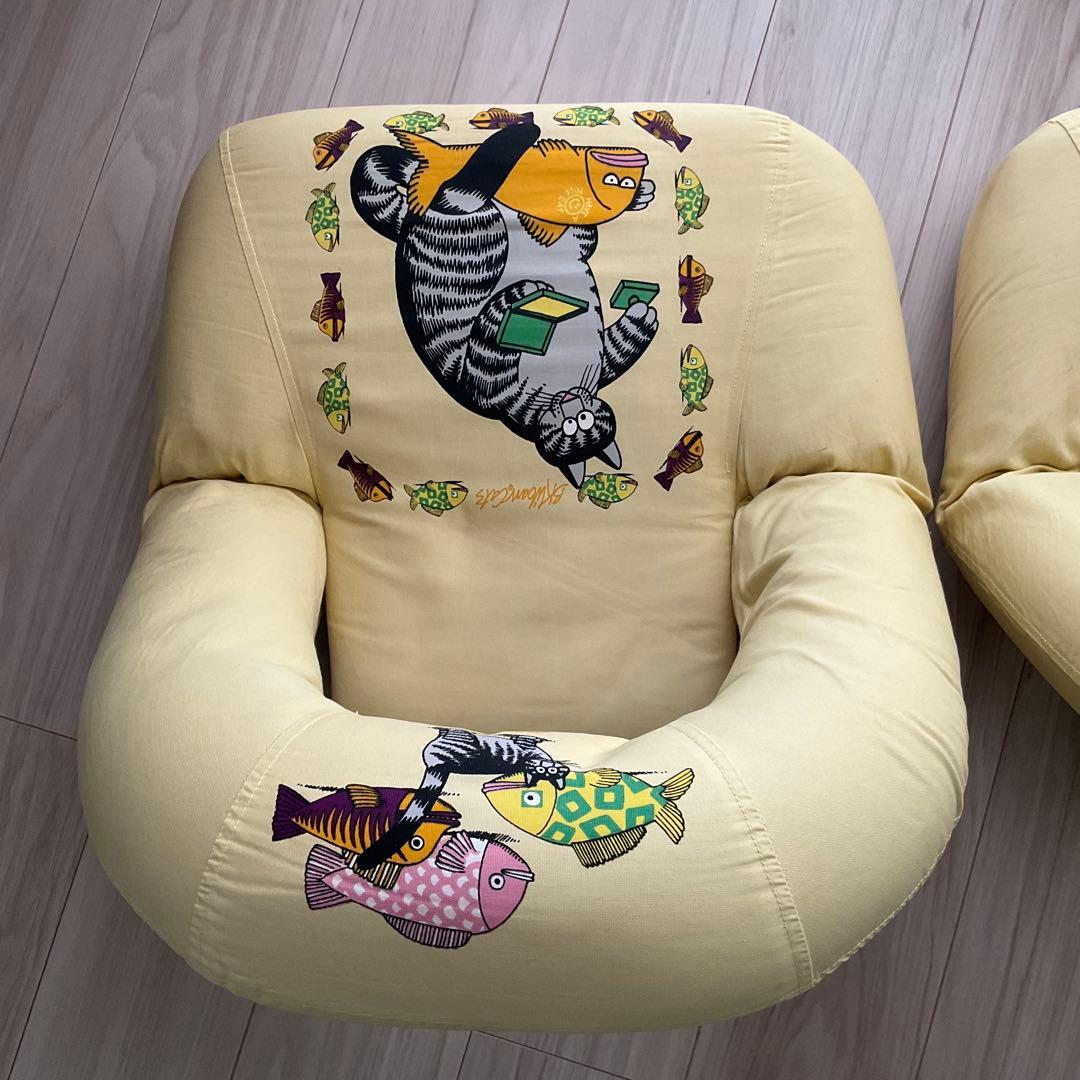 【箱ネコ】【激レア】クリバンキャットの座椅子　リクライニング　１脚