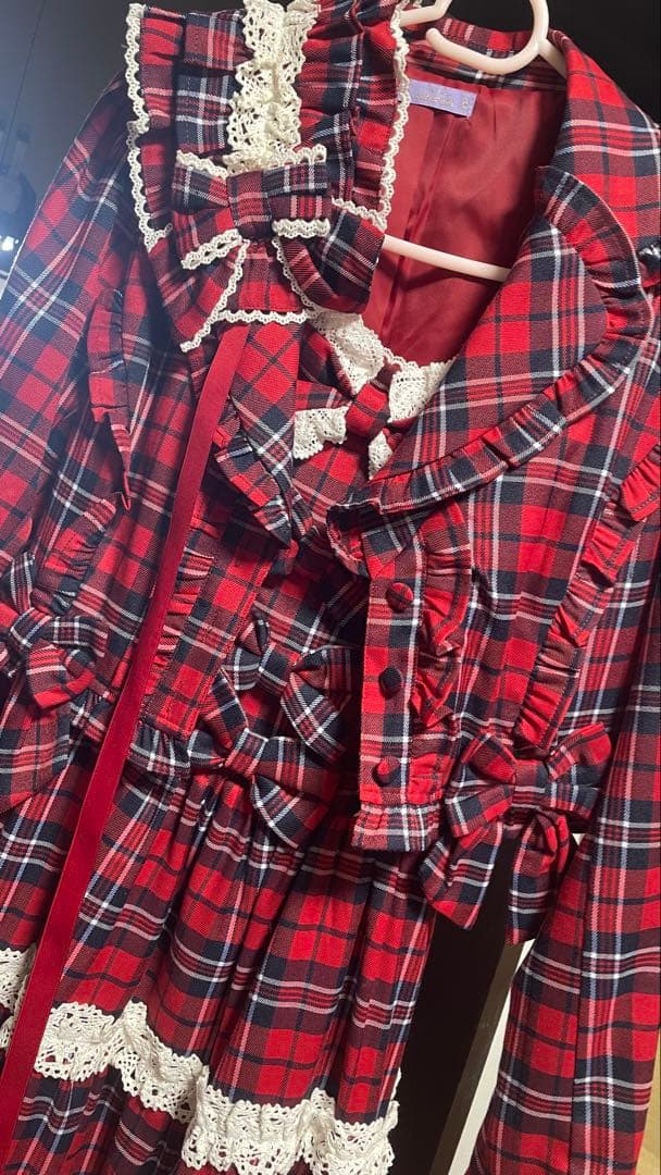 axes femme kawaiiタータンチェック ３点セット 懐古ロリィタ