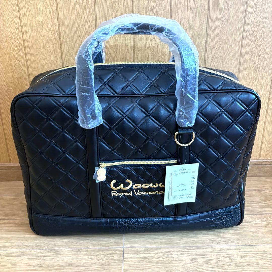 Waoww ワオ ボストンバッグ ロッカーバッグ 黒×金 新品未使用品