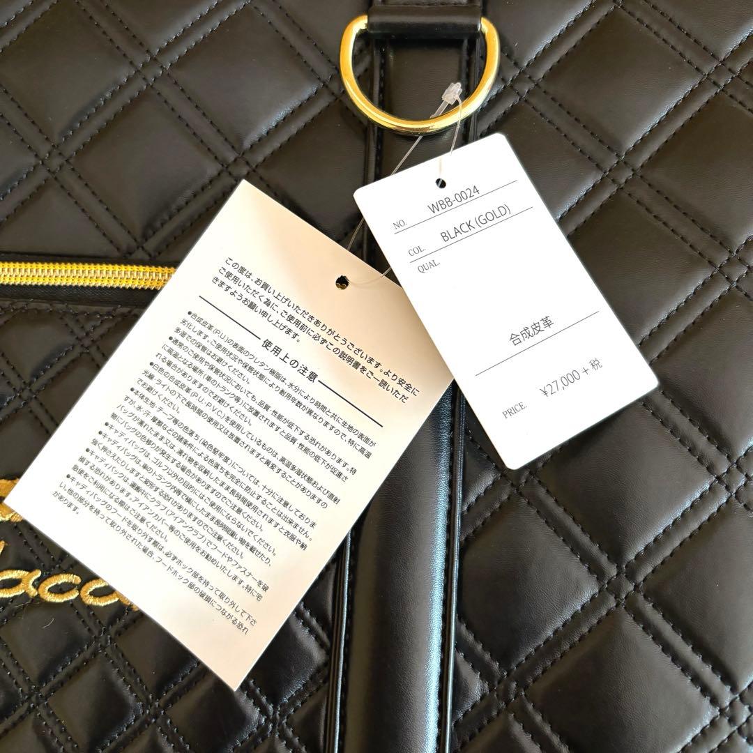 Waoww ワオ ボストンバッグ ロッカーバッグ 黒×金 新品未使用品